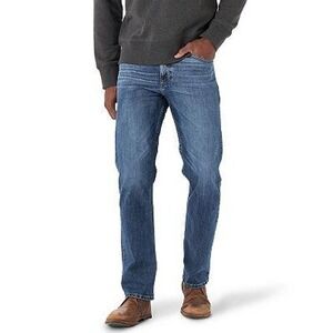 Wrangler Jeans Mens 36x32 Relaxed Fit Straight Leg Blue Medium Wash